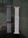 Bracelete apple watch cinza e prata 45 mm