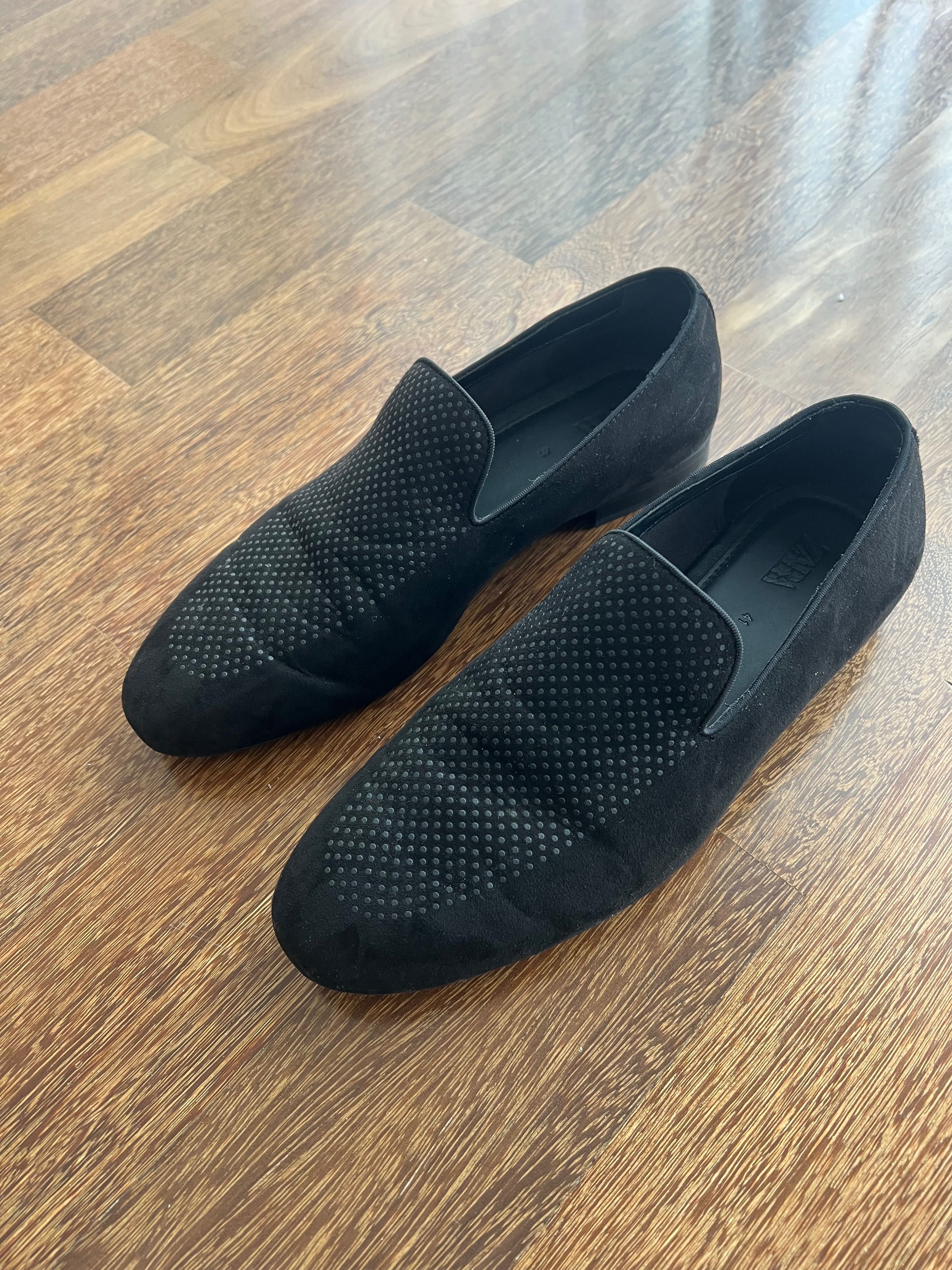Sapatos  homem preto aveludados