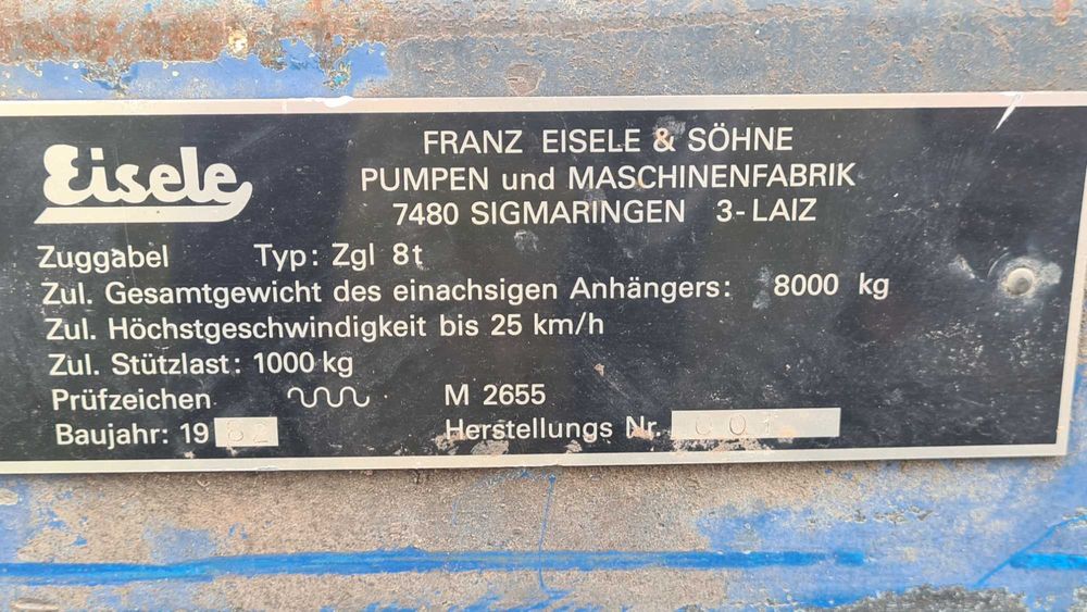 Przyczepa 5 m, aluminiowe burty, tandem, hamulec najazdowy 8T