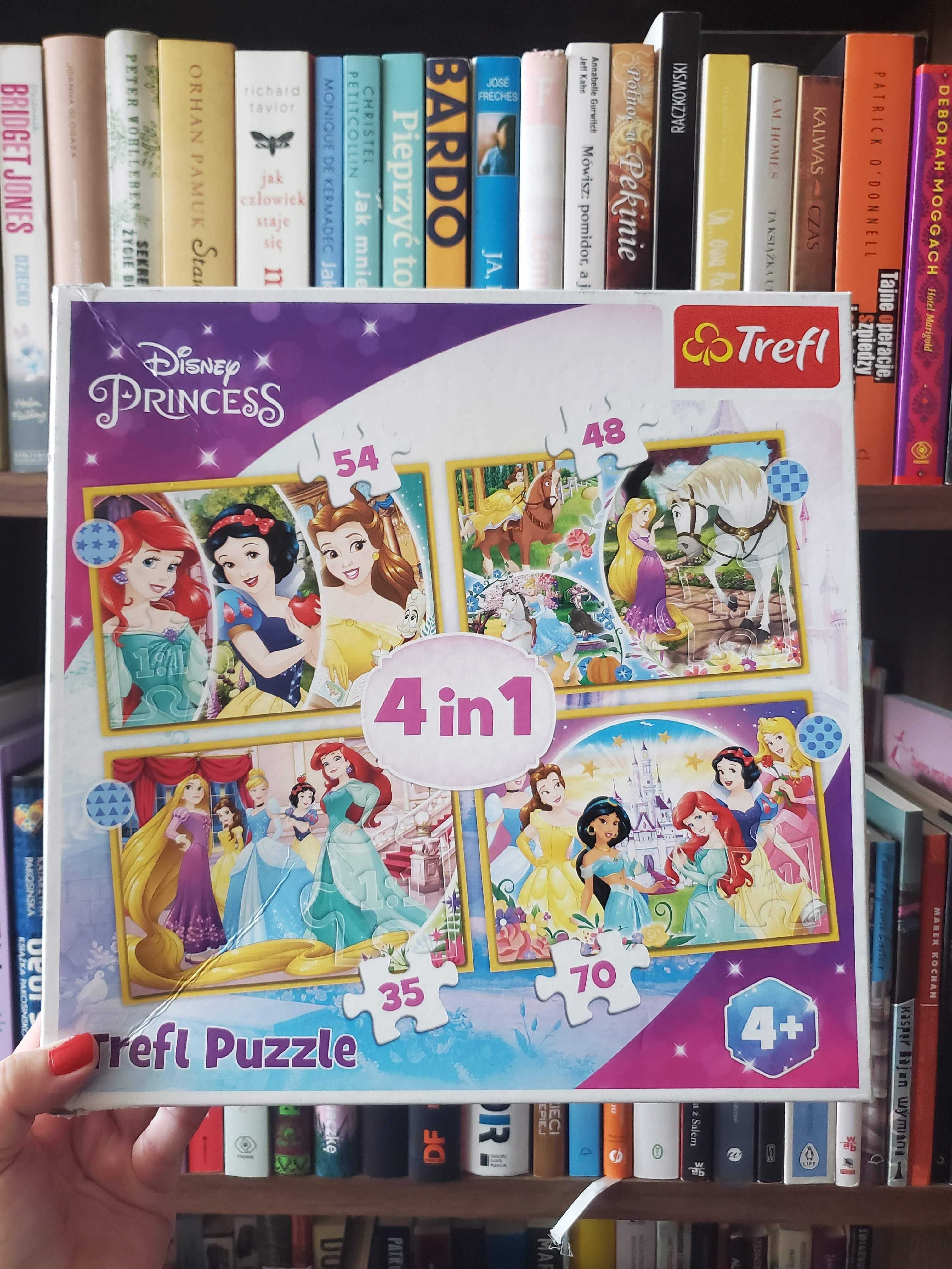 Trefl puzzle 4 w 1 Disney Princess Książniczki 4+