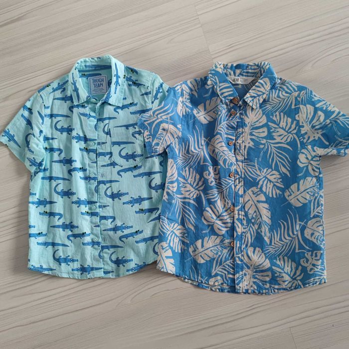 Bluzki koszulowe dla chłopca 5-6 lat, firmy H&M.