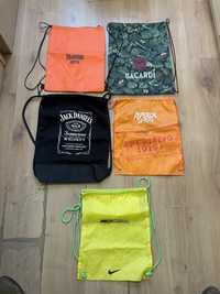 Pięć pięknych worków plecaków toreb jak kto woli oryginały polecam
