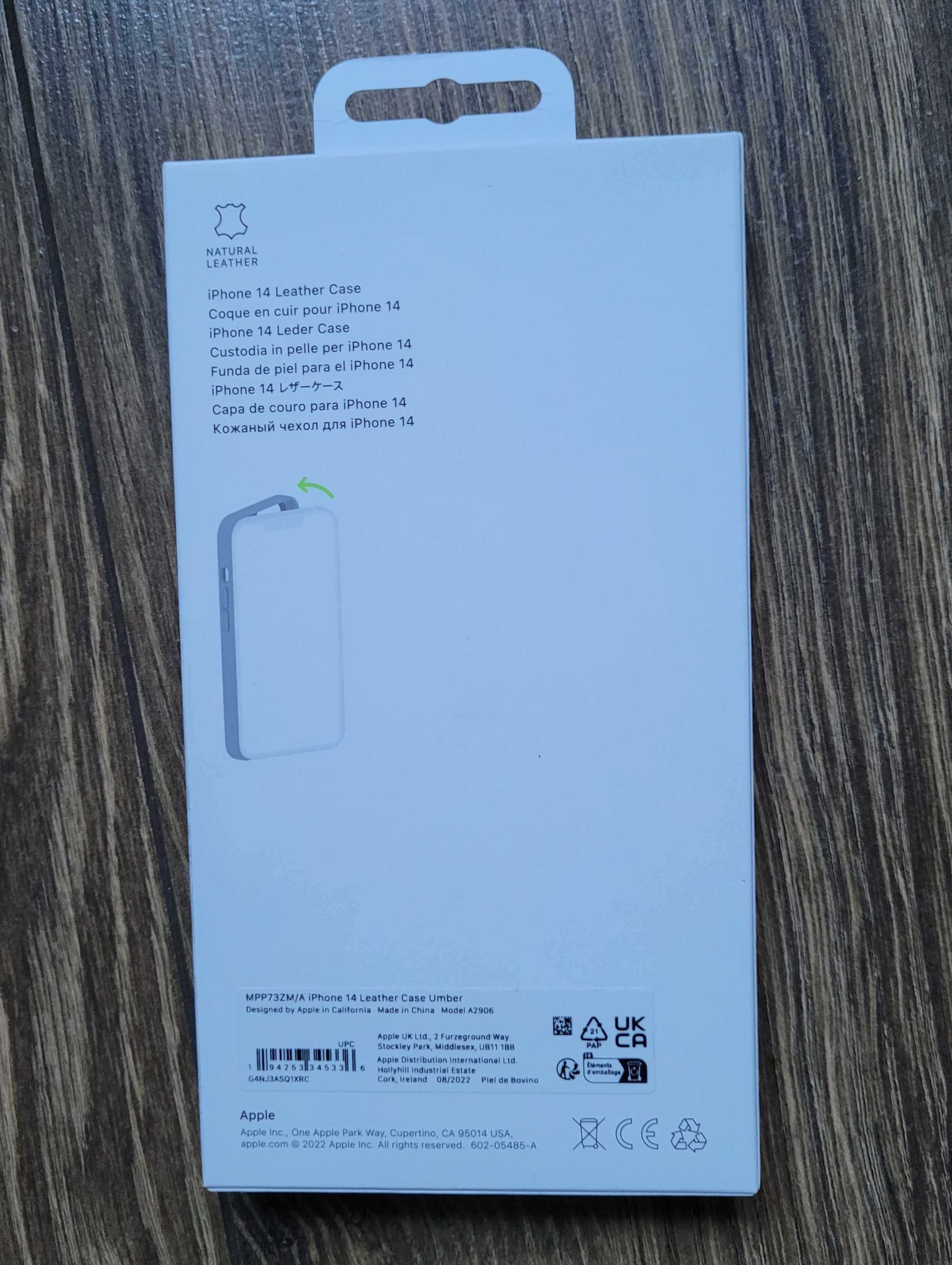 Etui Apple do iPhone 14 z MagSafe Umber brązowe skórzane NOWE
