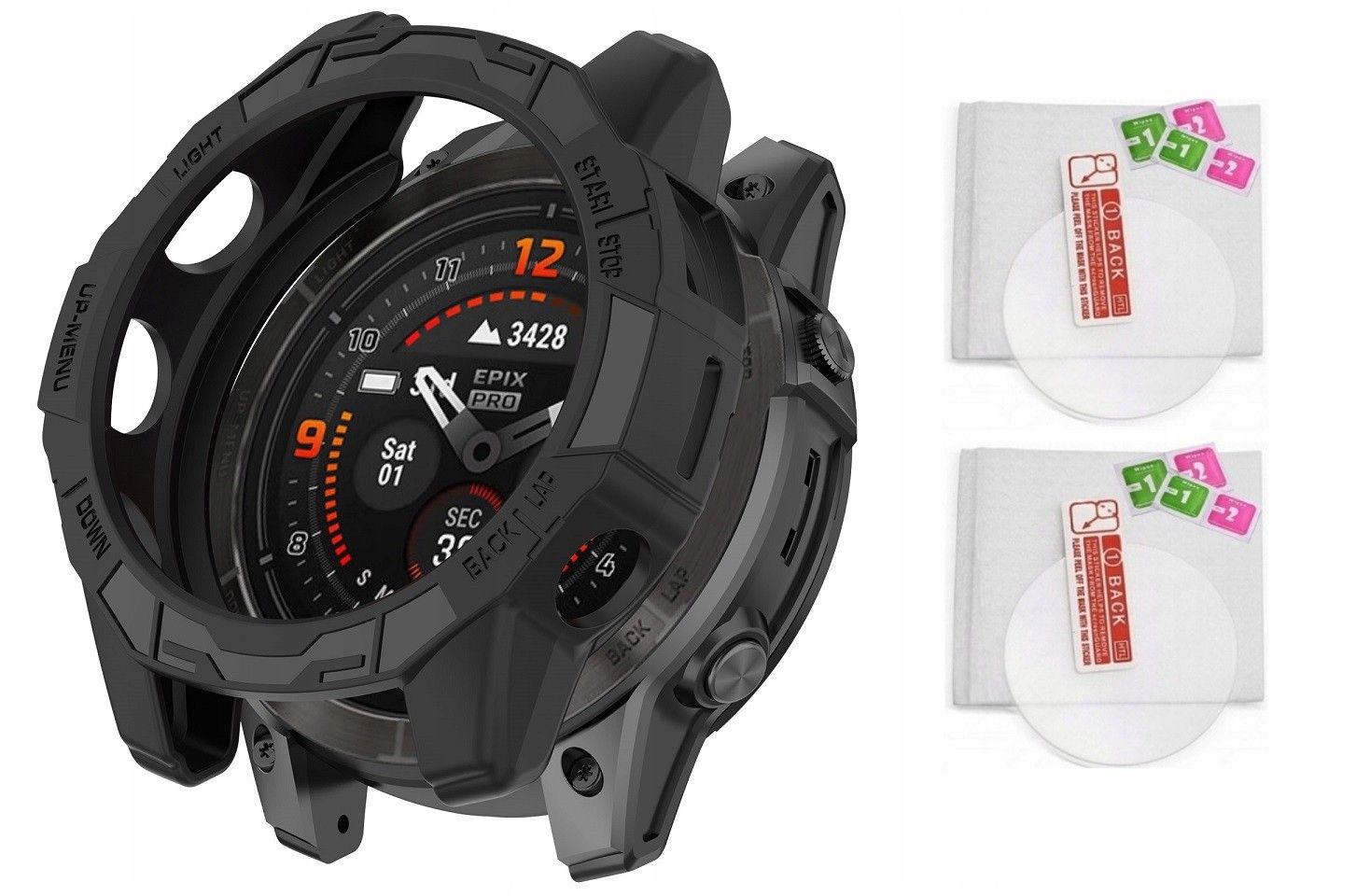2 X Szkło 9H+ Etui do Garmin Epix Pro Gen2 47mm