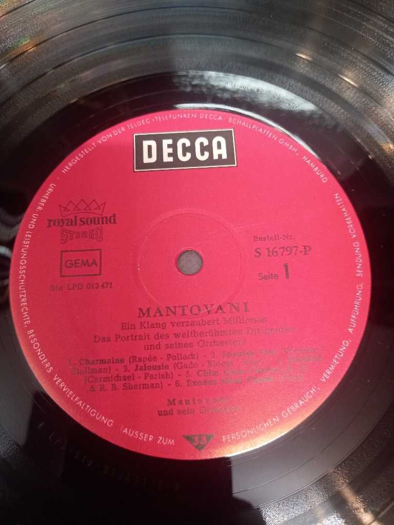 Winyl. Mantovani, płyta winylowa, muzyka klasyczna