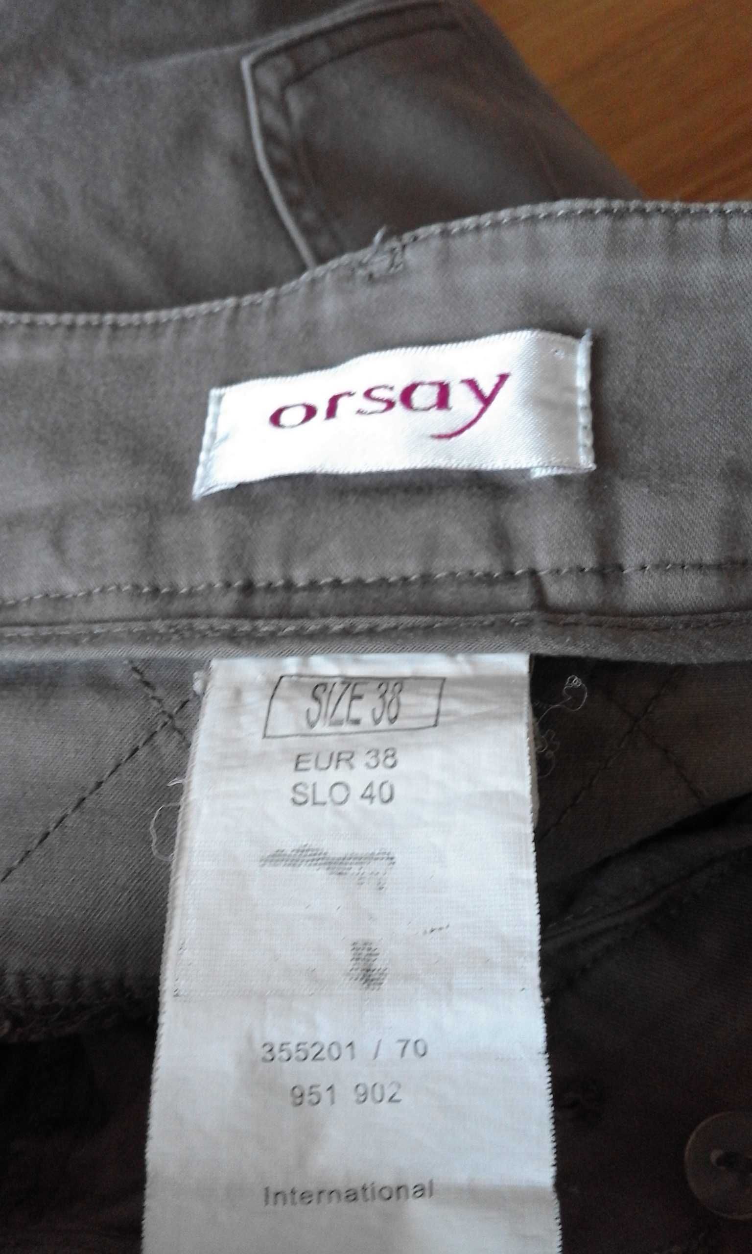 spodnie beżowe 40 proste nogawki rurki Orsay