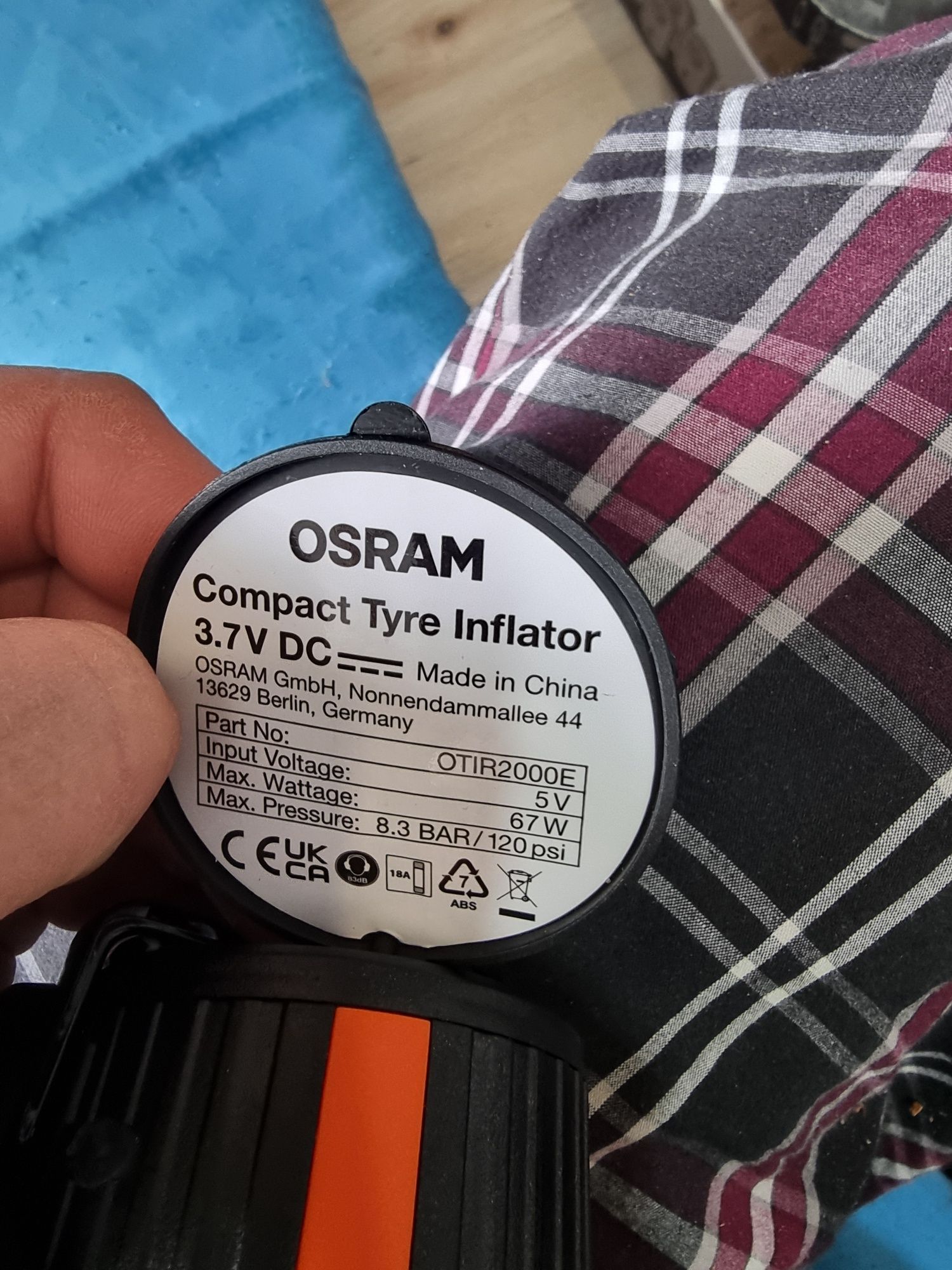 Pompka, mini kompresor akumulatorowy Osram TYREinflate Compact Special