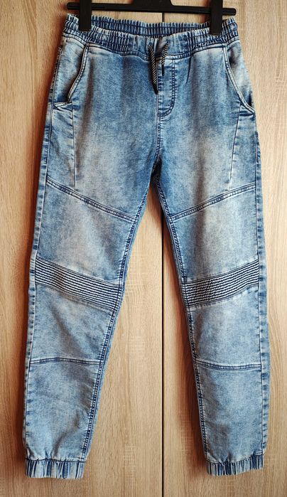 Jeansowe Joggery męskie młodzieżowe Reporter Young  rozmiar 176