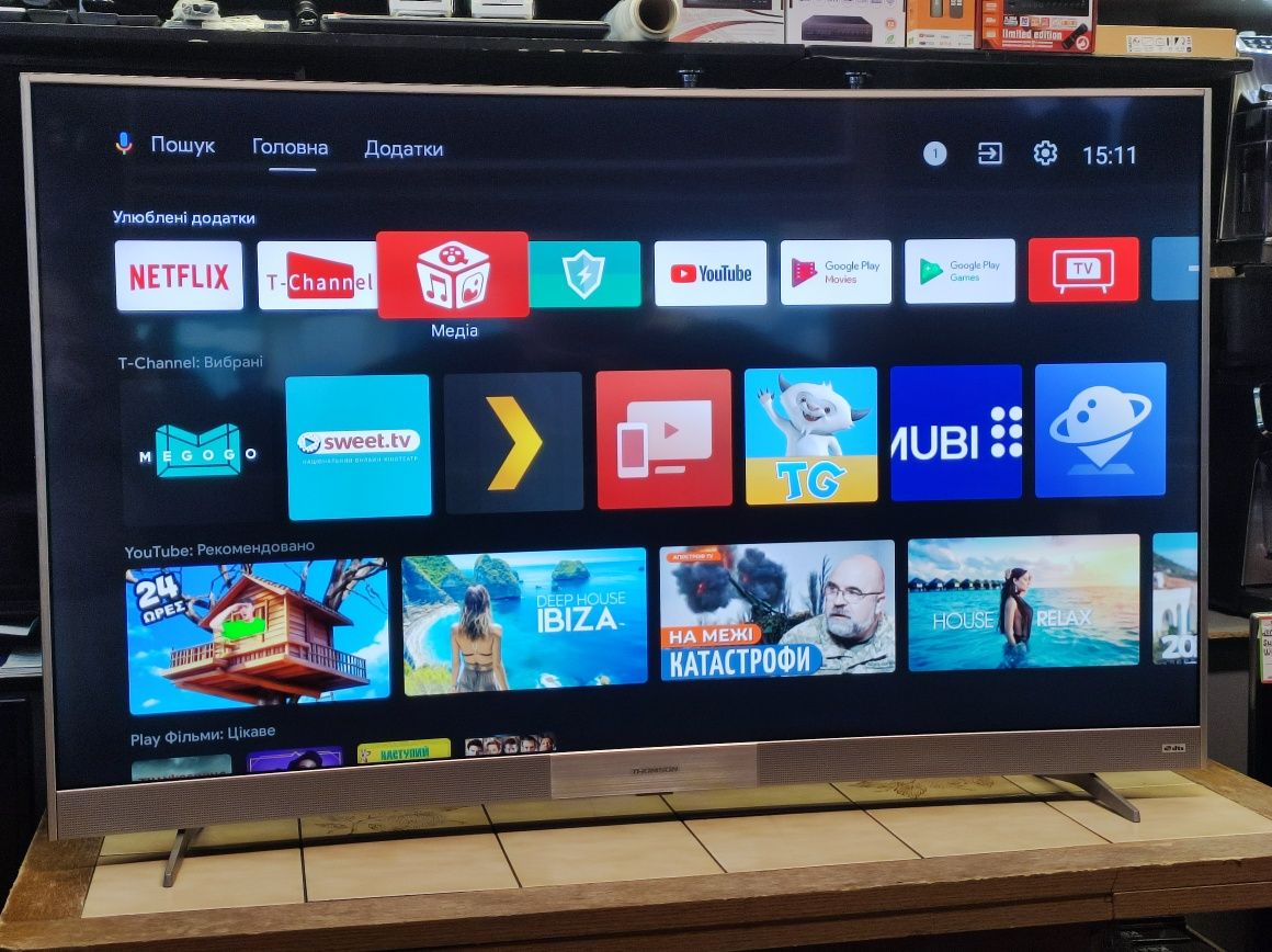 Телевізор Thomson 55/ 4K/ Android TV/ Wi-Fi / T2 / Curved / Вигнутий