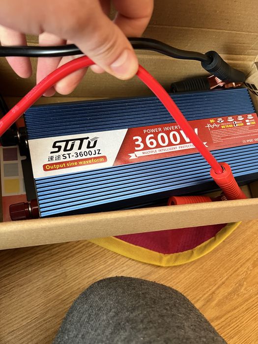 Інвертор 12V-220 3600W, перетворювач напруги 12V-220 V Чиста Синусоїда