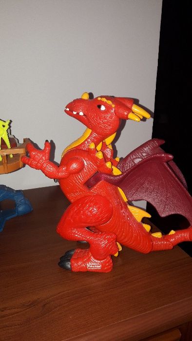 Zestaw Fischer Price interaktywny zamek i smok stan wzorowy mało używa