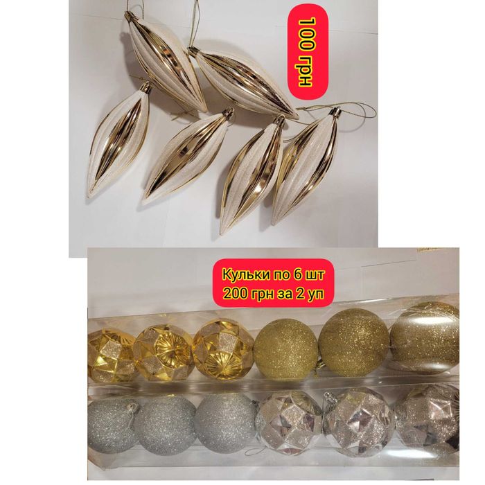 Новорічні Іграшки та гірлянди