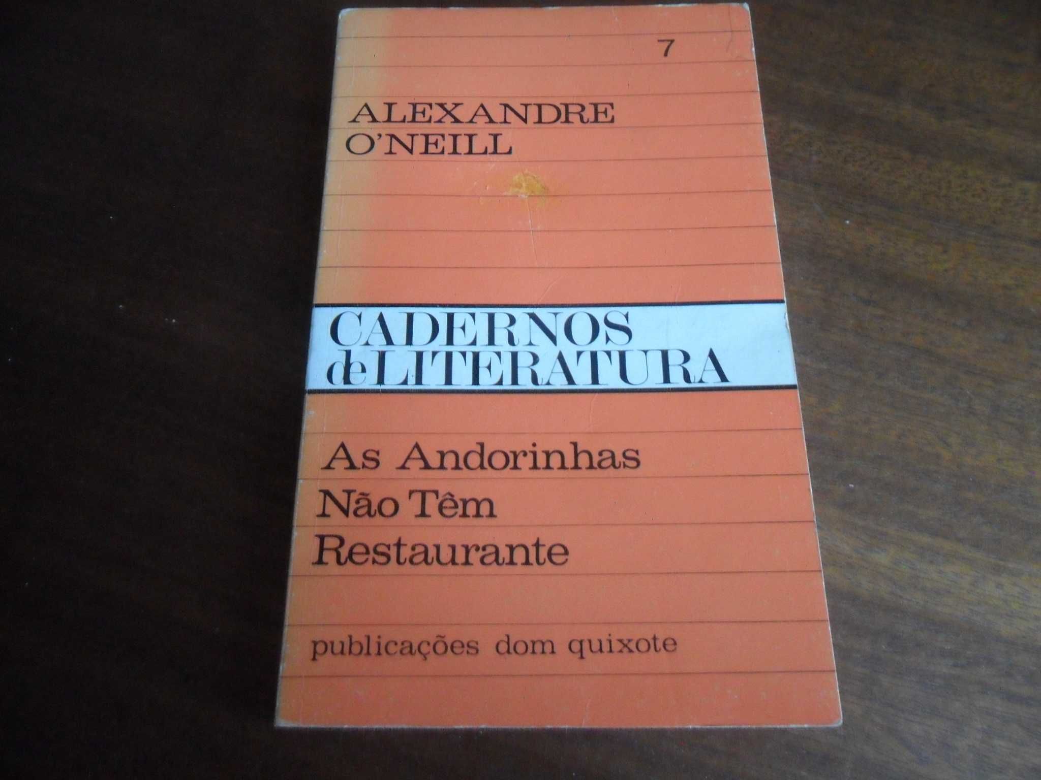 "As Andorinhas Não Têm Restaurante" de Alexandre O' Neill - 1ª Ed 1970