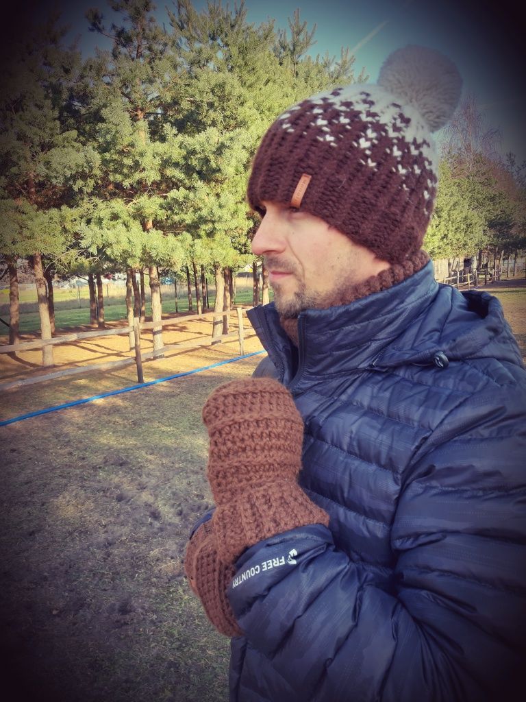 Rękawiczki z wełny 100% alpaka handmade Monalpi
