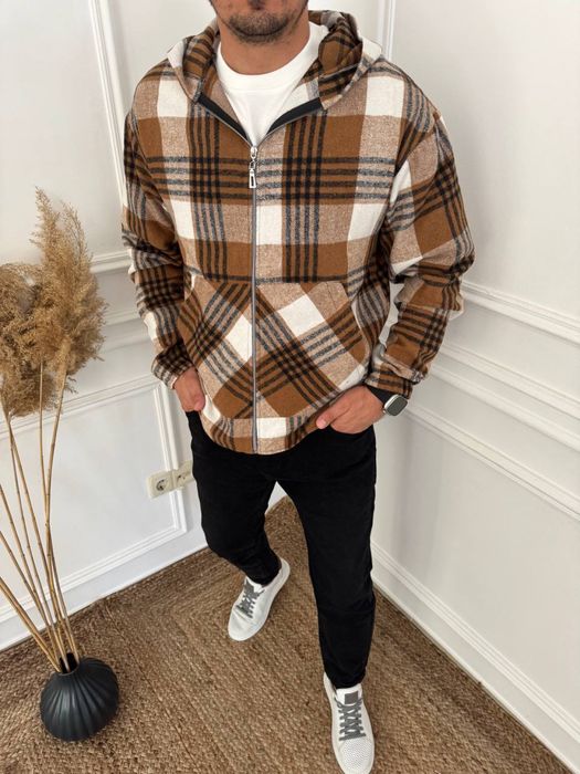 Чоловіча стильна кофта -сорочка байка