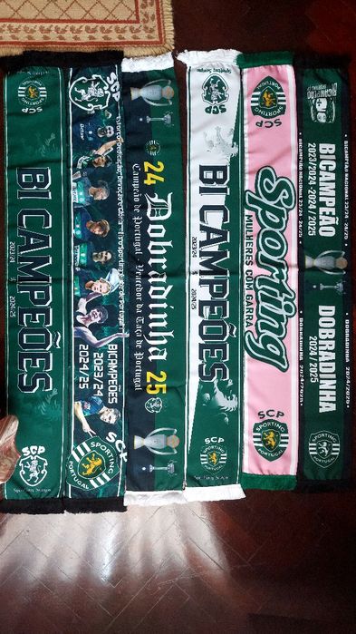 6 Cachecois do Sporting Bi campeao e Dobradinha