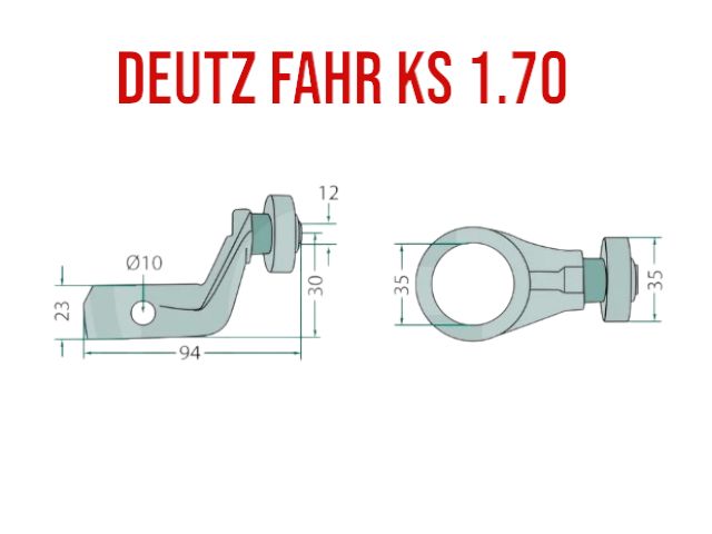 DEUTZ FAHR KS-1.70 Rolka Jezdna , Krzywka różne części nowe Zgrabiarka