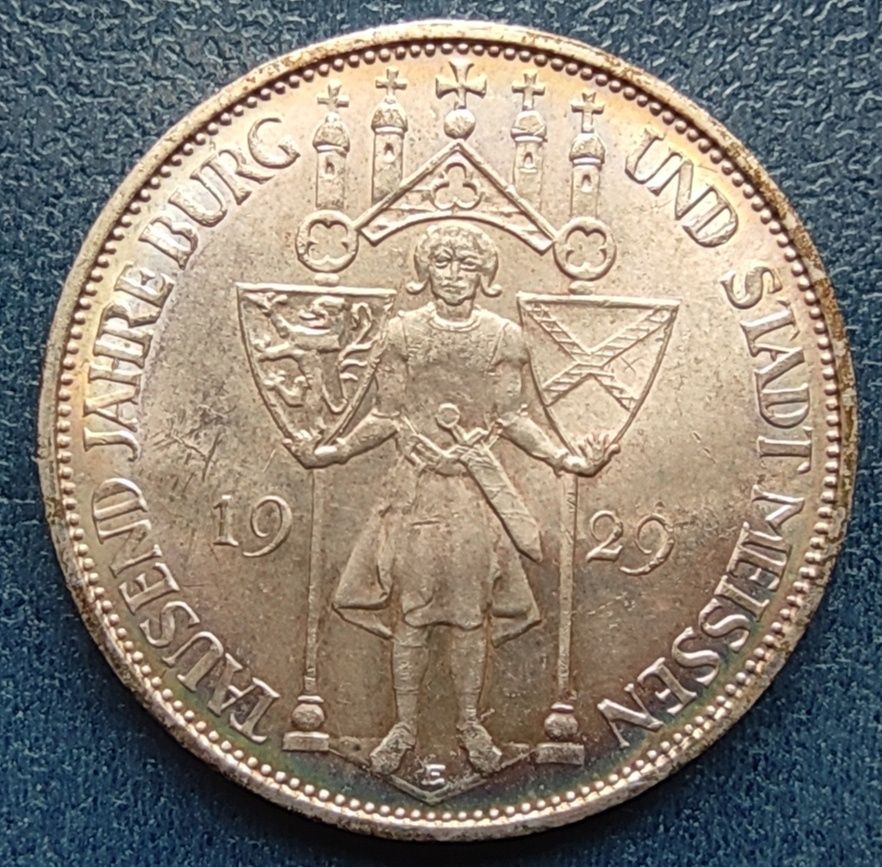 3 marki 1929, 1000 lat Meissen