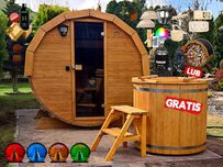 SAUNA Ogrodowa 250 cm + GRATIS BECZKA 500L + Akcesoria
