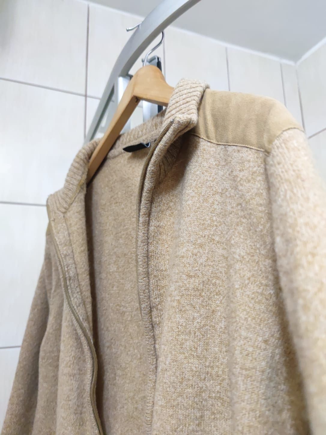 Sweter klasyczny XL Bernd Berger męski rozsuwany suwak zasuwany z dług