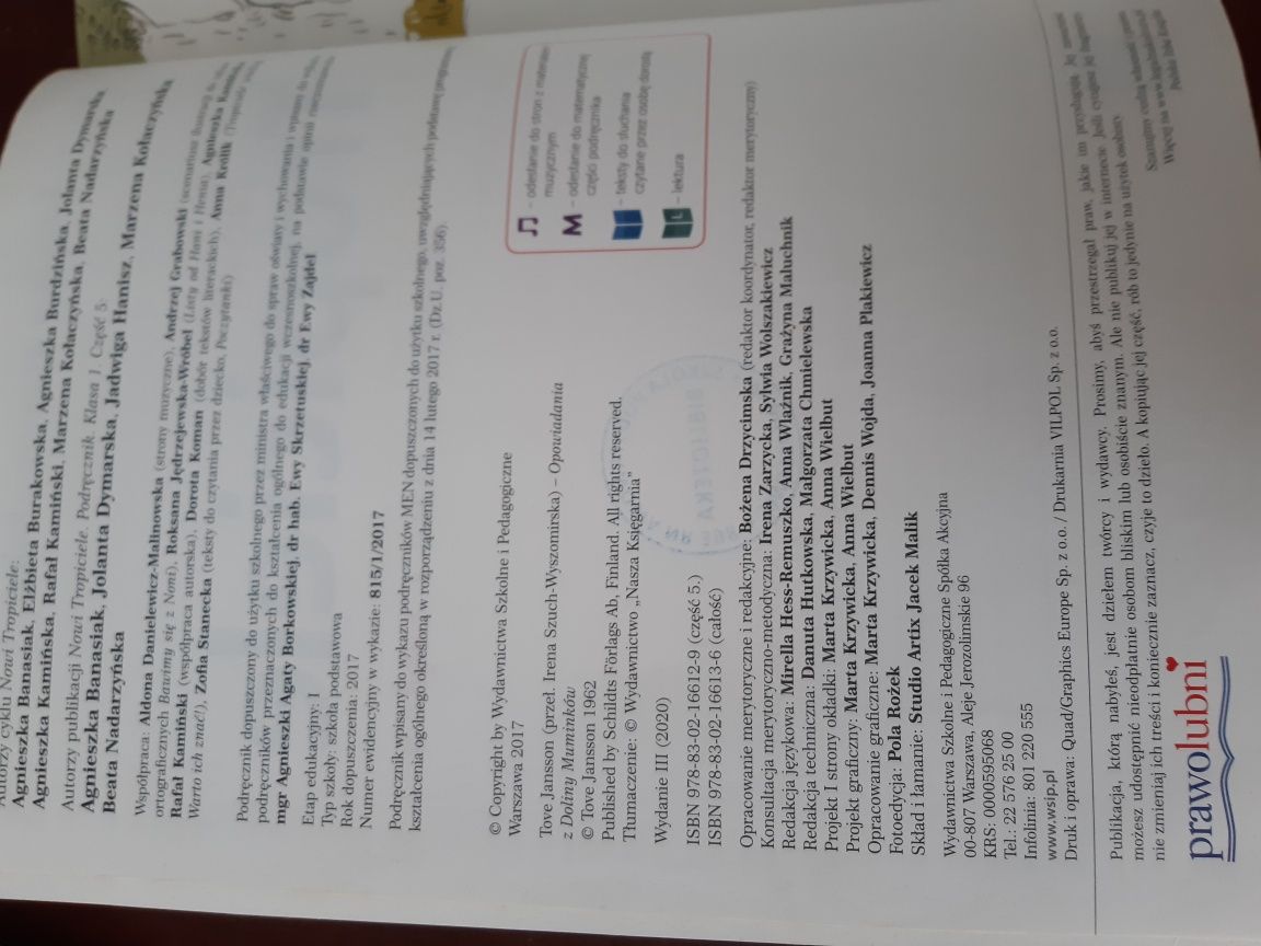 Nowi Tropiciele Podręcznik klasa 1 część 5 stan  nsrdzo dobry