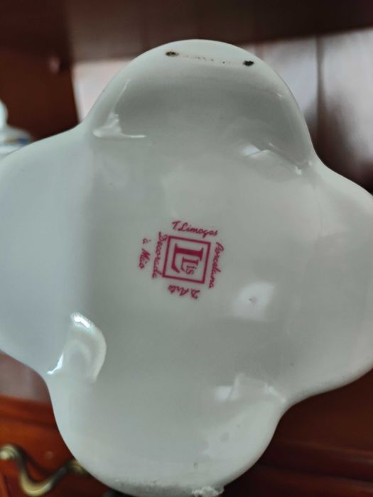 Conjunto bule/ chaleira Vizavi e pote porcelana Difer