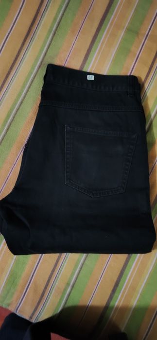 Calças sarja preto homem.