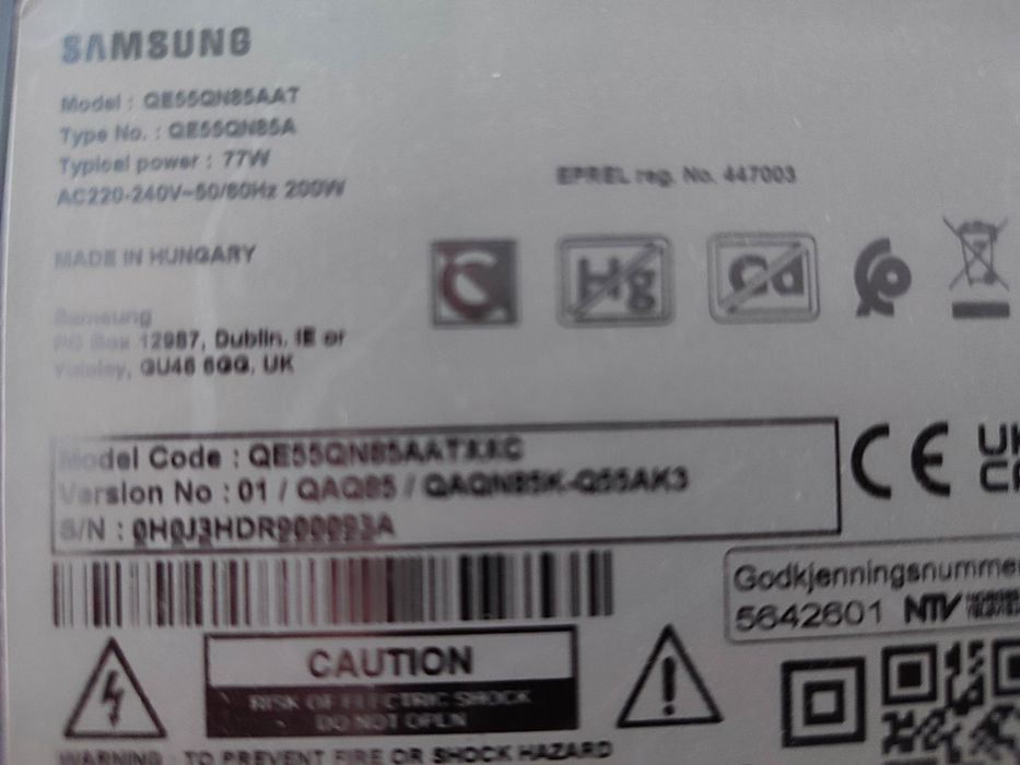 Samsung qe55qn85aat para peças