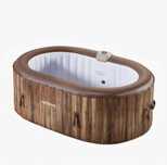 Basen spa jakuzzi Bergen owalny brazowy niecka Arebos
