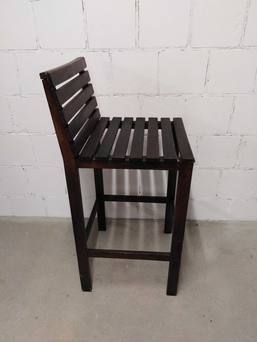 Krzesła drewniane stołki barowe hockery, 2 szt. w zestawie