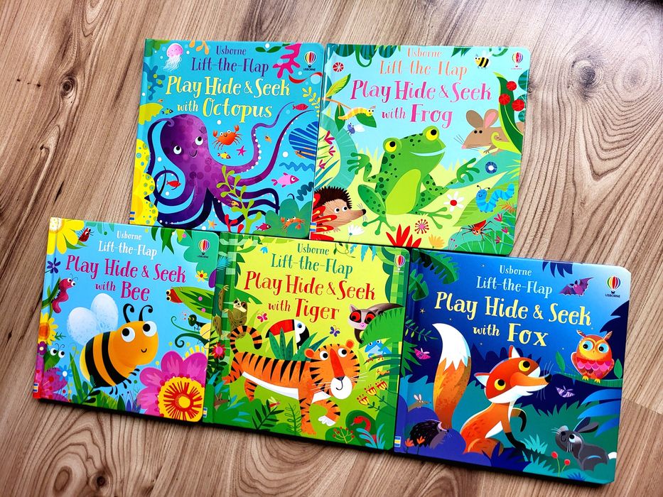 Play Hide & Seek with Fox Usborne z klapkami po angielsku