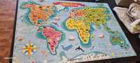 Puzzle mapa świata 168 elementów