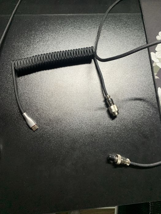 Czarny Kabel Spiralny Aviator Do klawiatury Mechanicznej/Custom