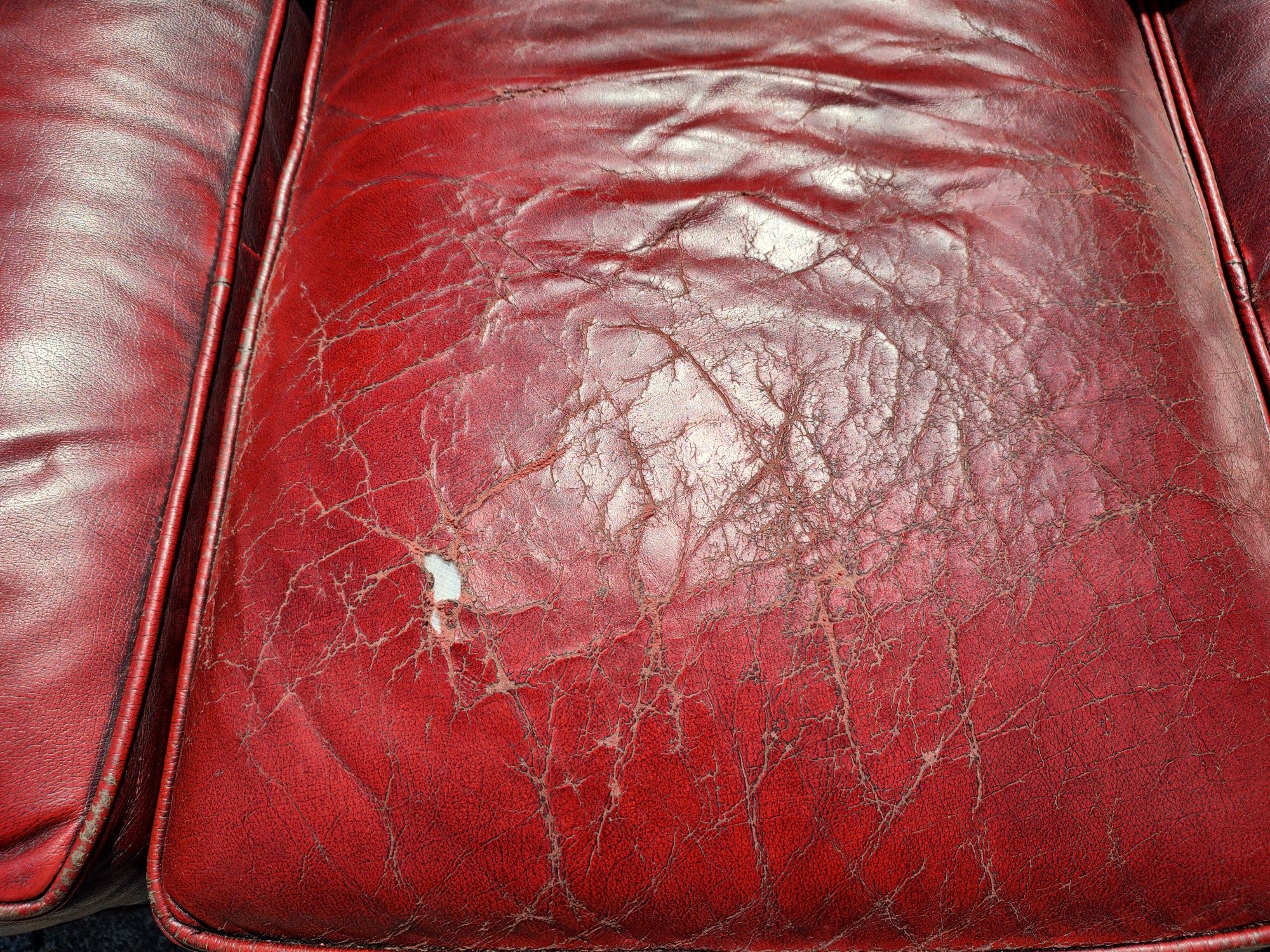Sofa,Chesterfield kanapa skórzany dwójka i trójka