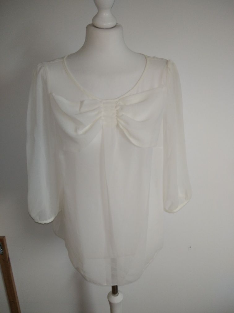 Elegancka luźna bluzka na komunię imprezę George 42 XL 44 XXL