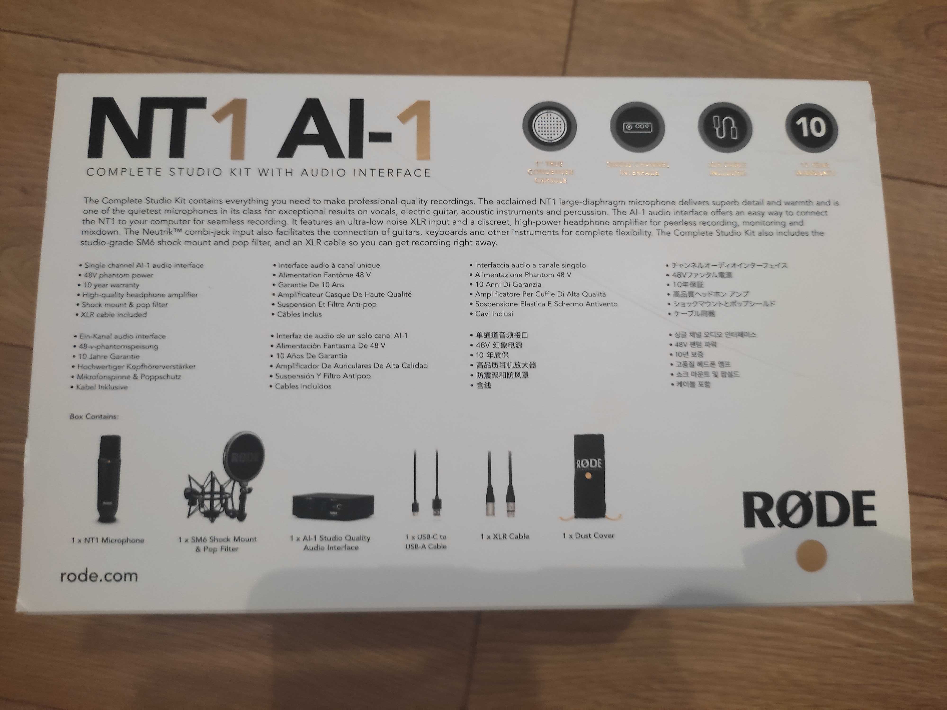 Rode NT1 AI-1 mikrofon-zestaw Complete Studio Kit with Audio Interface