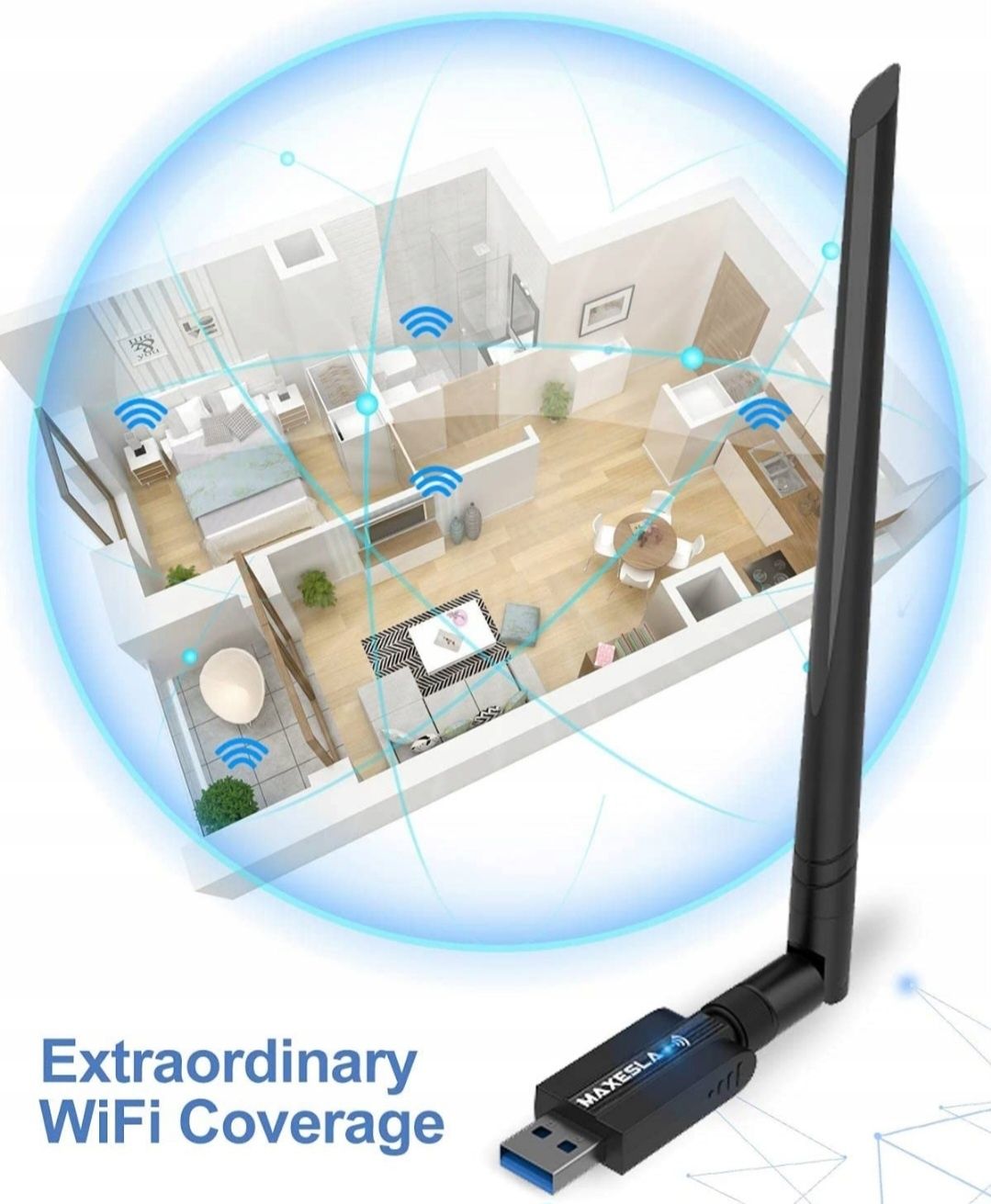 Adapter WiFi Maxesla AC 1200 USB3.0