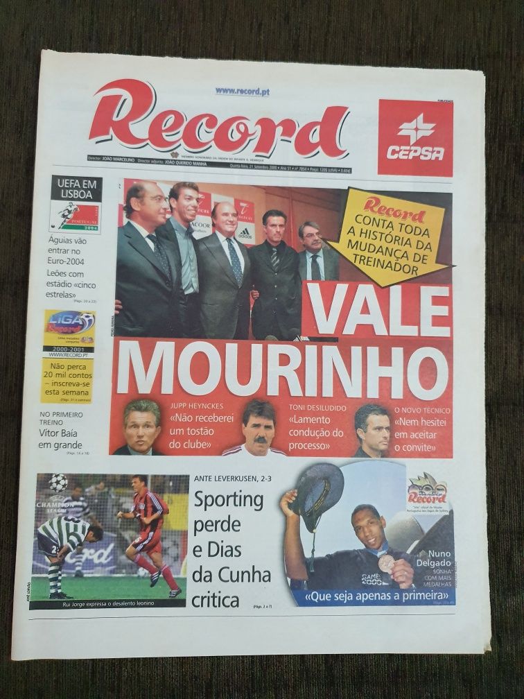 Jornal Record "Mourinho no Benfica"