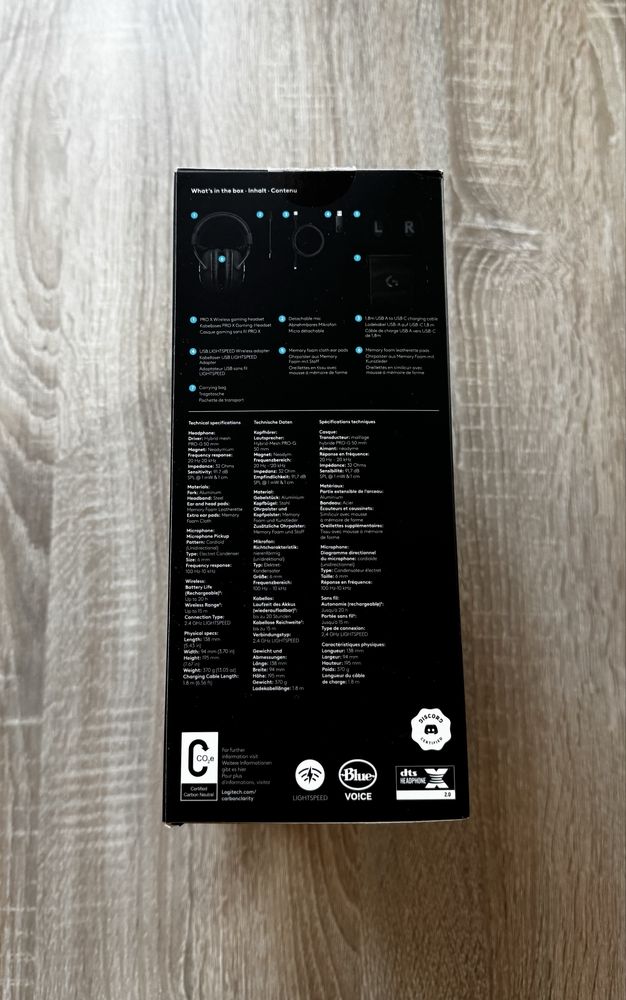 Słuchawki bezprzewodowe z mikrofonem Logitech G Pro X Lightspeed