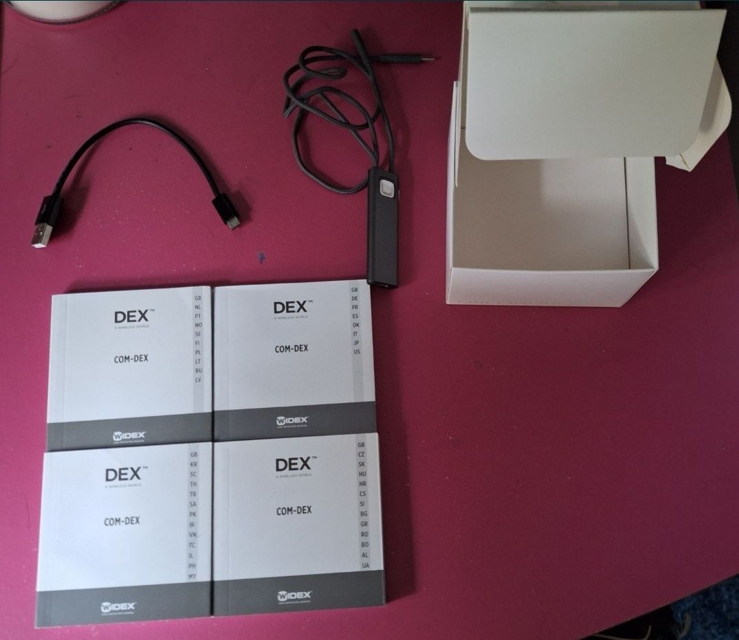 Dispositivo Com-Dex para aparelhos auditivos da Widex