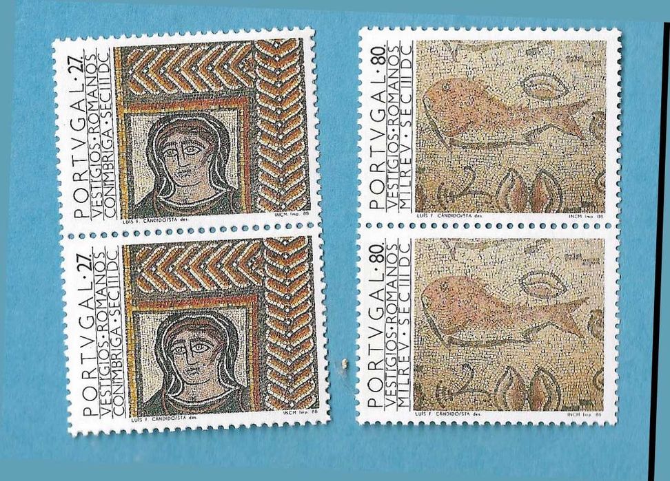 Selos . Vestígios Romanos 1988 - Série Completa de Pares