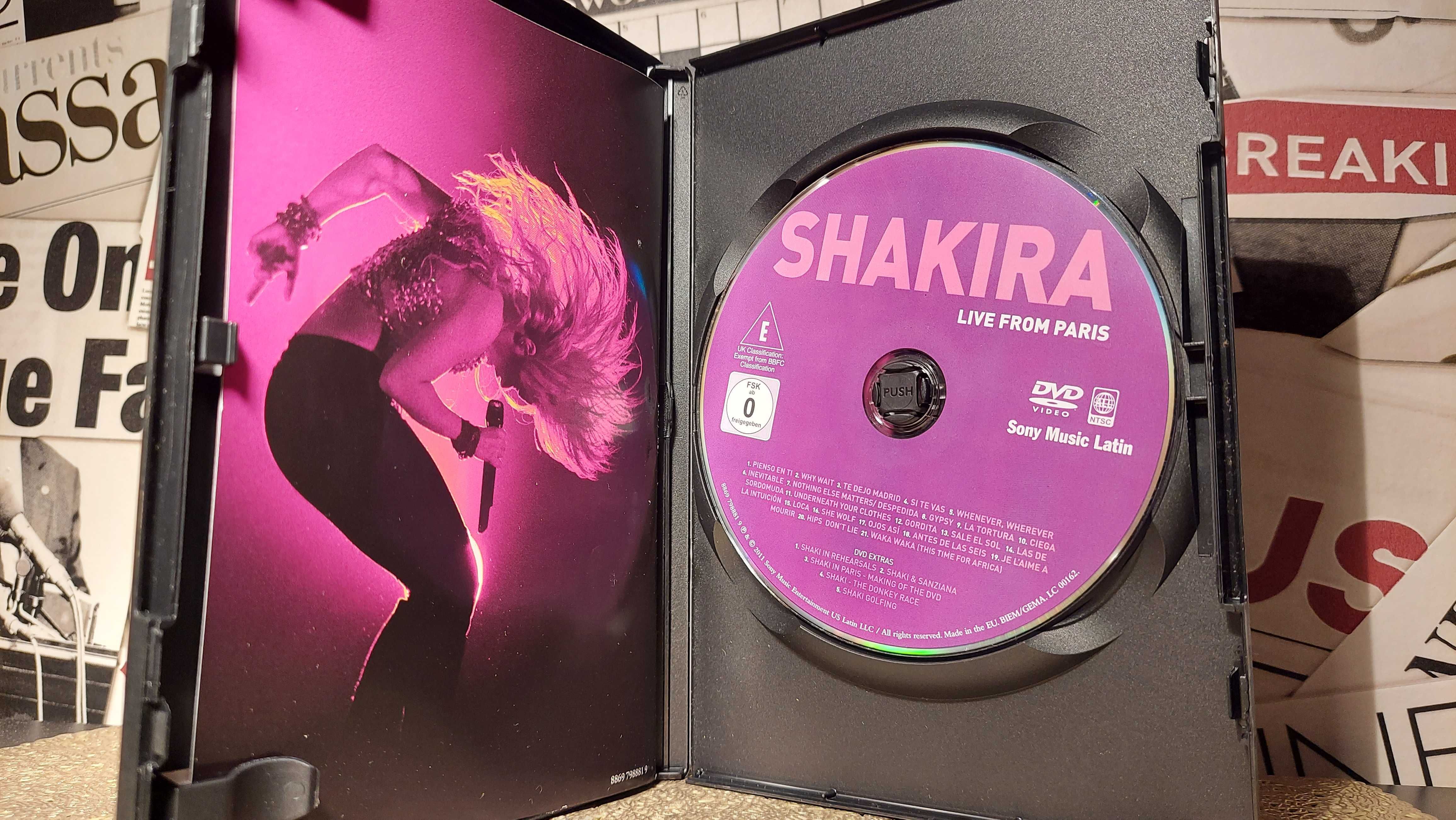 Shakira - Live From Paris Koncert na dysku DVD