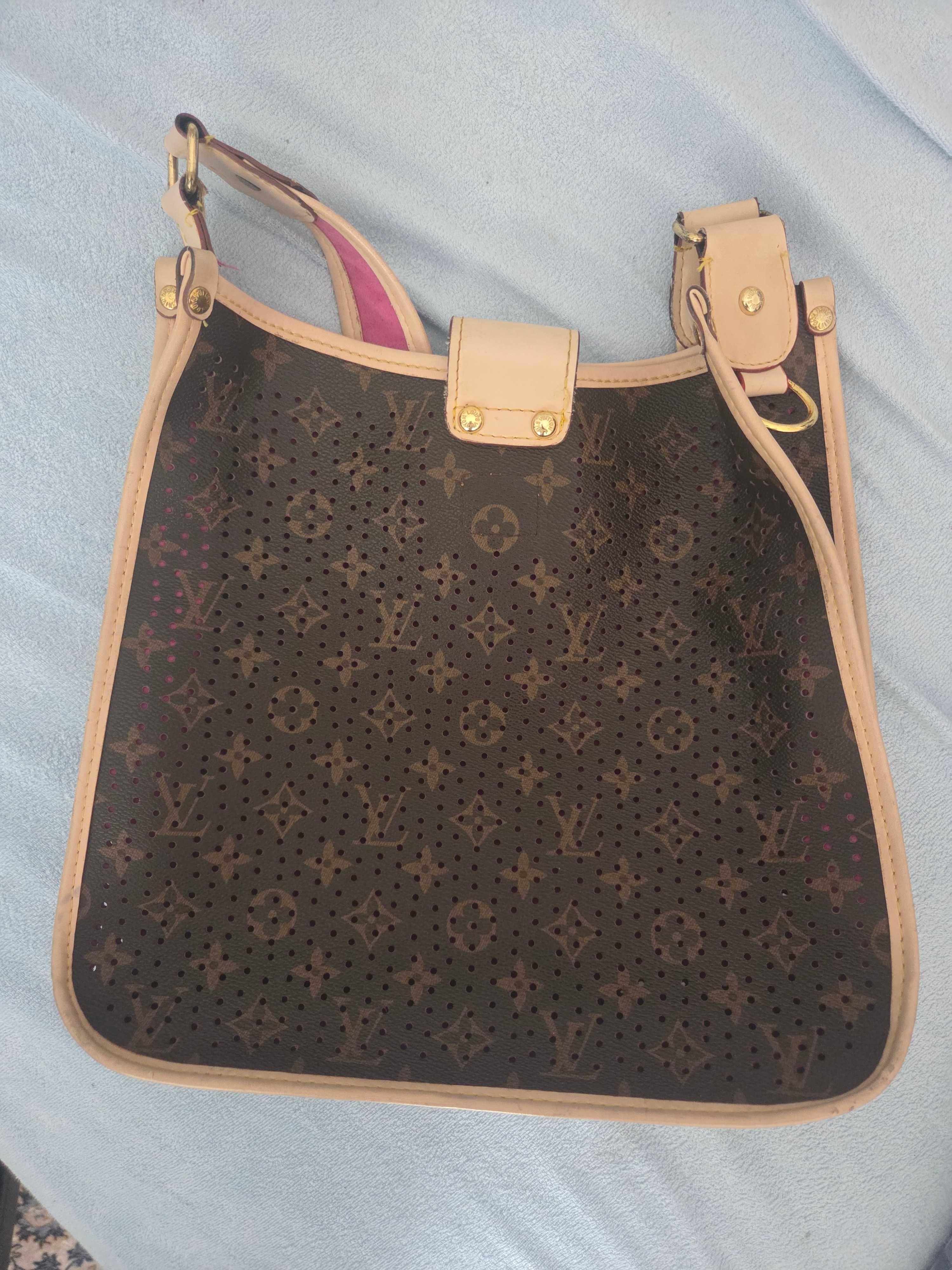 Louis Vuitton Monogram Perforation Musette Fuchsia