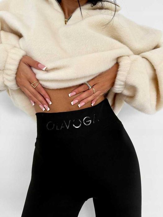 O la voga dopasowane legginsy enigma czarne XS