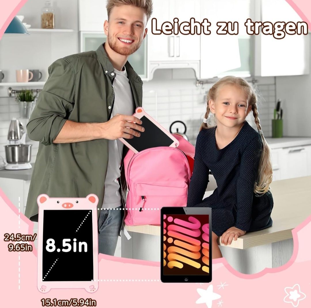 AGPTEK Tablet do pisania LCD dla dzieci, ekran 8,5"