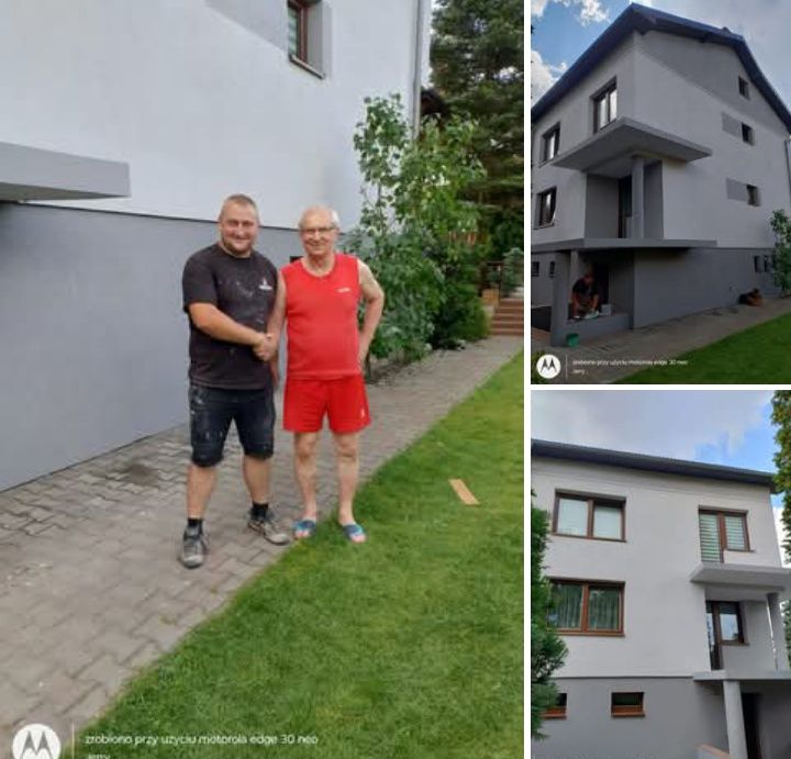 Malowanie elewacji,mycie elewacji kostki brukowej ,fasada,fasady,