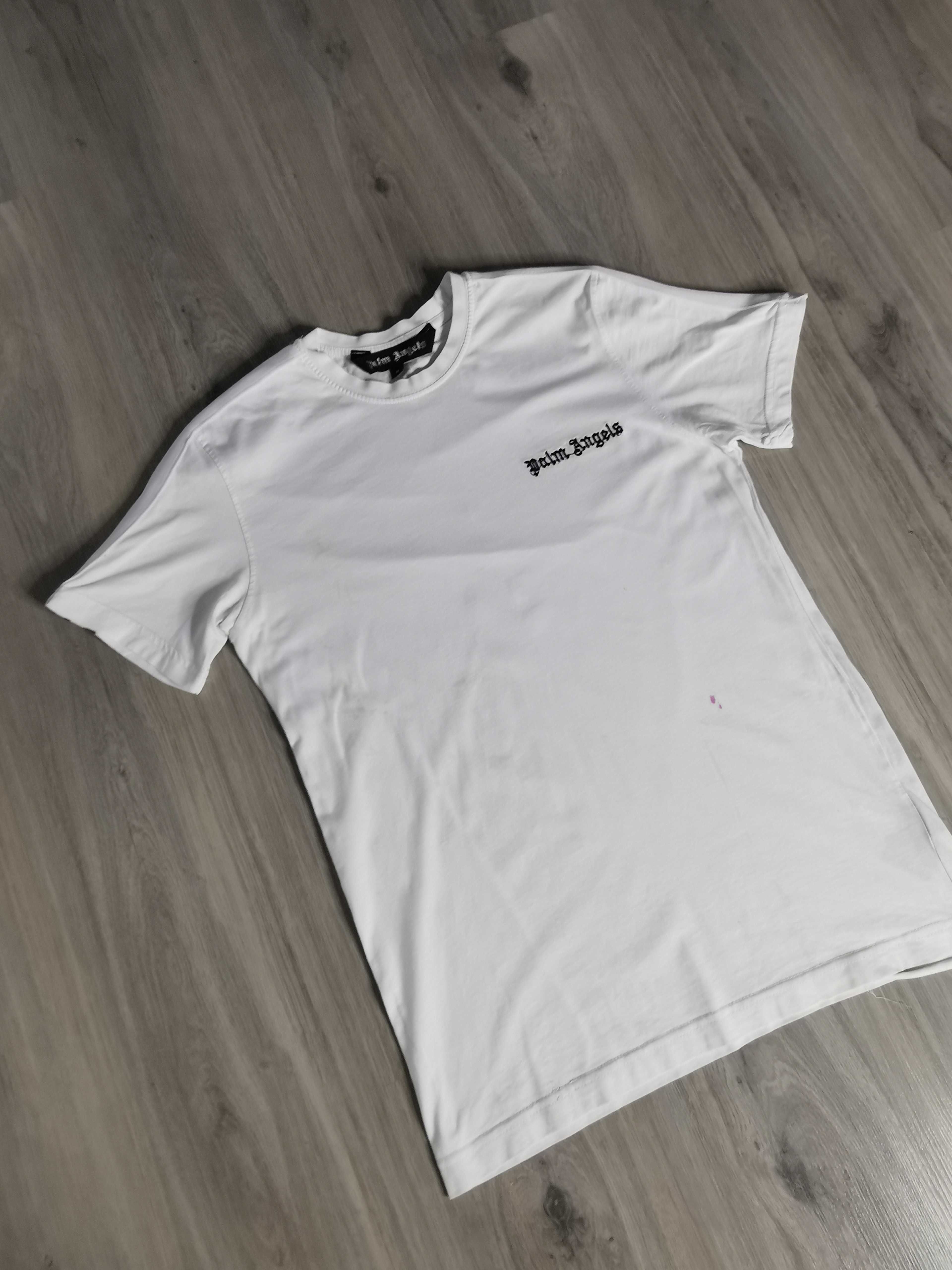 T-shirt koszulka Palm Angels wyszywane logo rozmiar S/M biała white