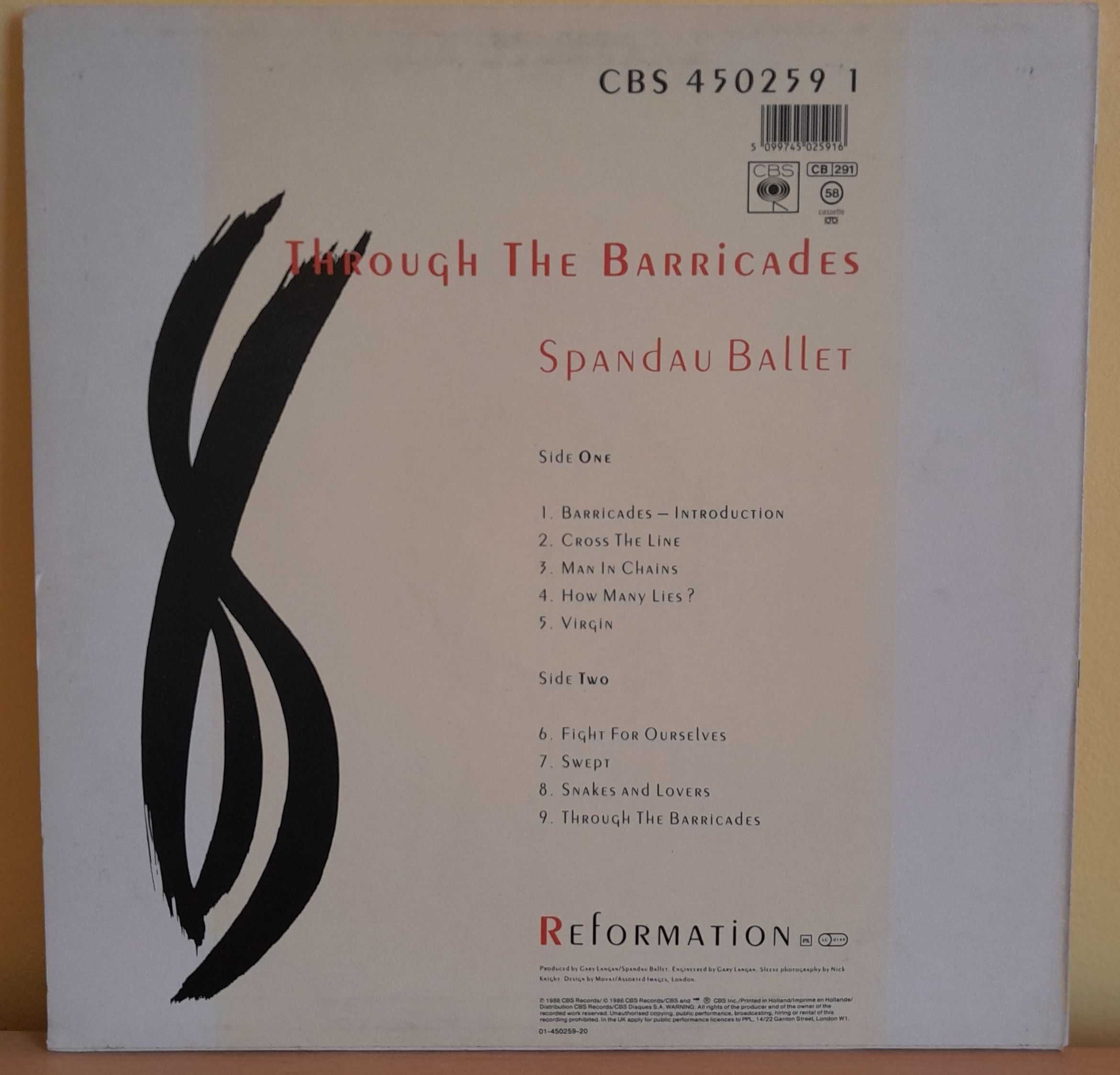 SPANDAU BALLET - Through The Barricades / LP używany.