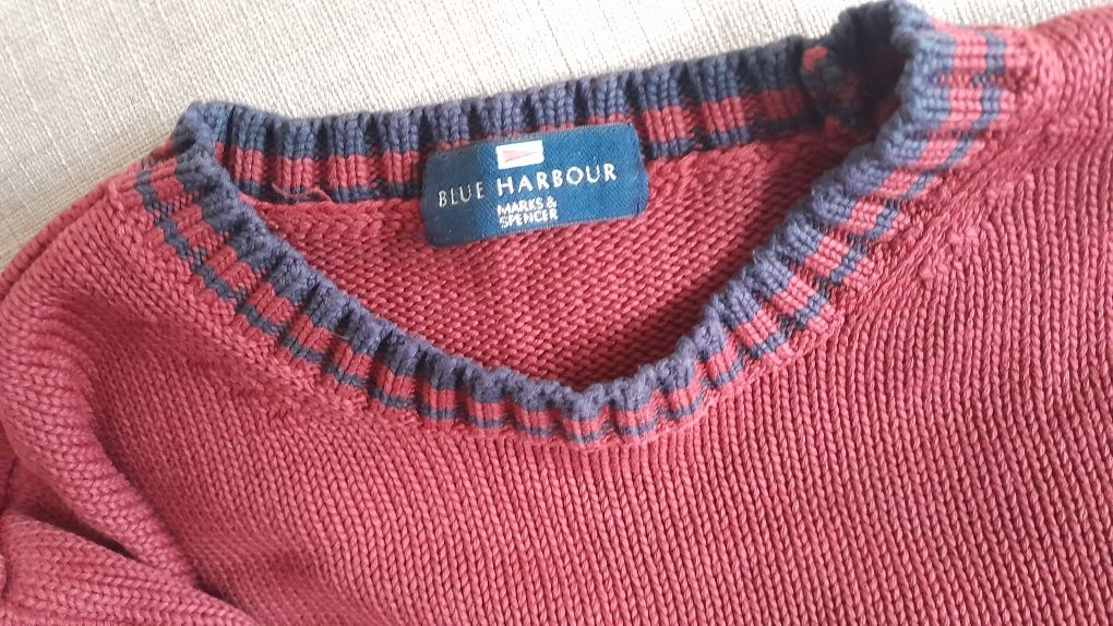 sweter męski chłopięcy Marks & Spencer M bawełna 100% (zmechacenia)
