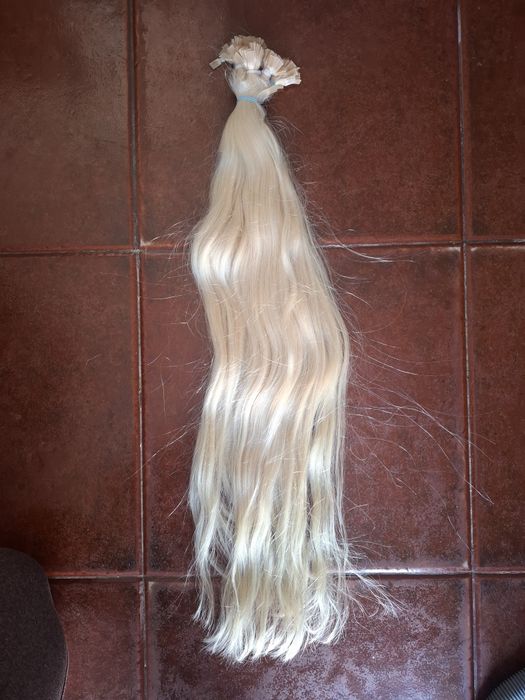 150 Gr Extensões de cabelo humano loiras 60cm exelente qualidade